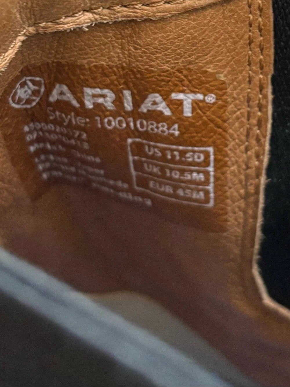 Ariat Heritage Front Zip Paddock Boots Brown Leather Equestrian Riding Boot 11.5 - Picture 5 of 6